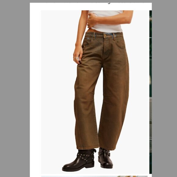 NWOT Free People/We The Free Good Luck Coated Jeans - Picture 2 of 8